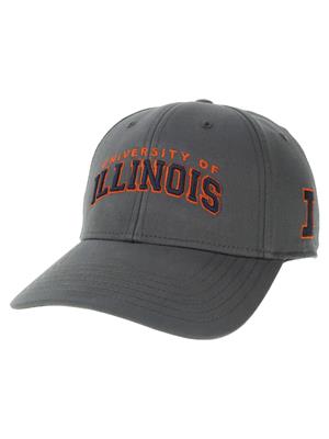 Image of UNIVERSITY OF ILLINOIS BLOCK I DRIVE CAP -  darkgrey